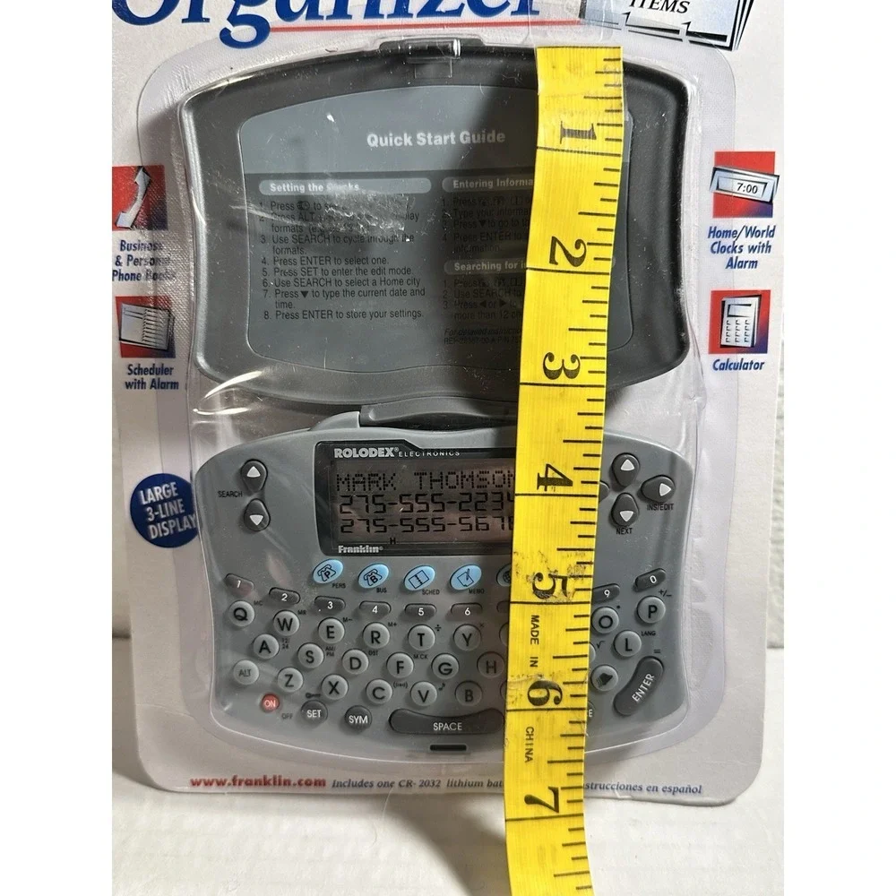 Vintage 1999 Rolodex Pocket  Organizer Clock Calculator RF-3 Storage Phone Book